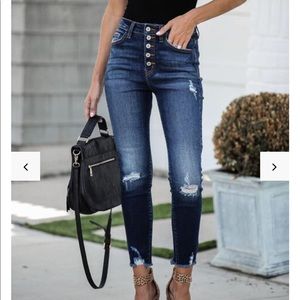 Vici kancan Tilley fly button high waist jeans